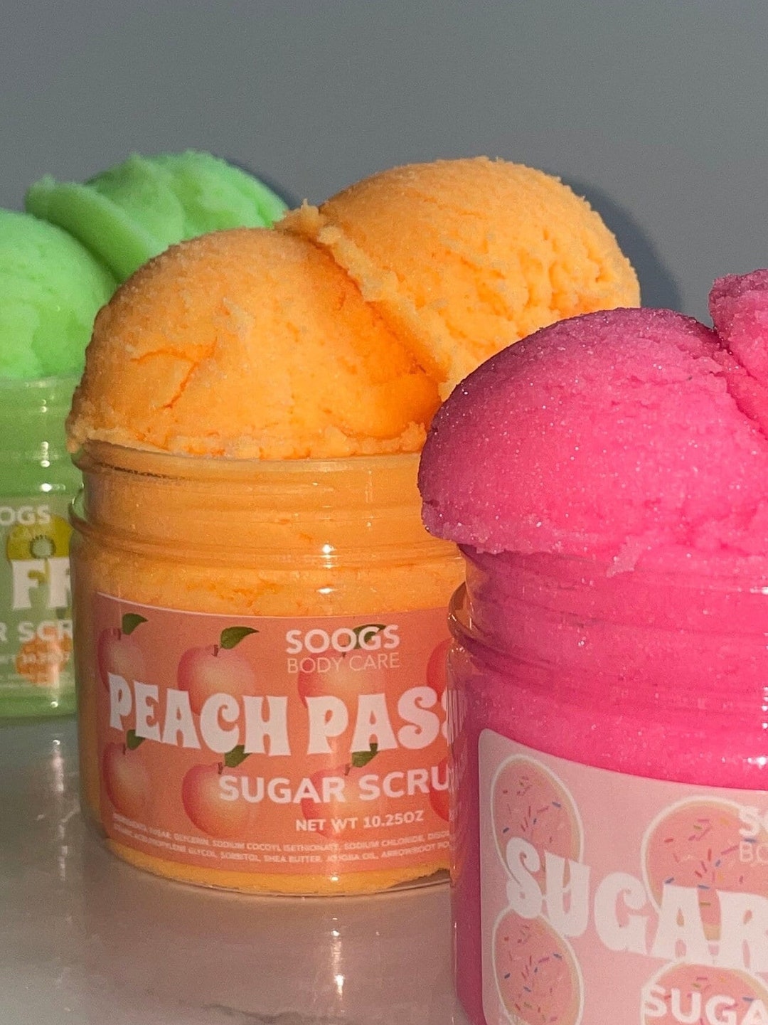 EXFOLIATING Whip Body Sugar Scrub Body Polish Colorful Sugar Scrubs