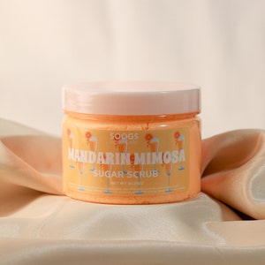 Mandarin Mimosa Body Scrub | Sugar Scrub Bath & Body Wash  | Whipped Exfoliator Soap |  Scented Shower Scrubs | Self Care Bath gift for her