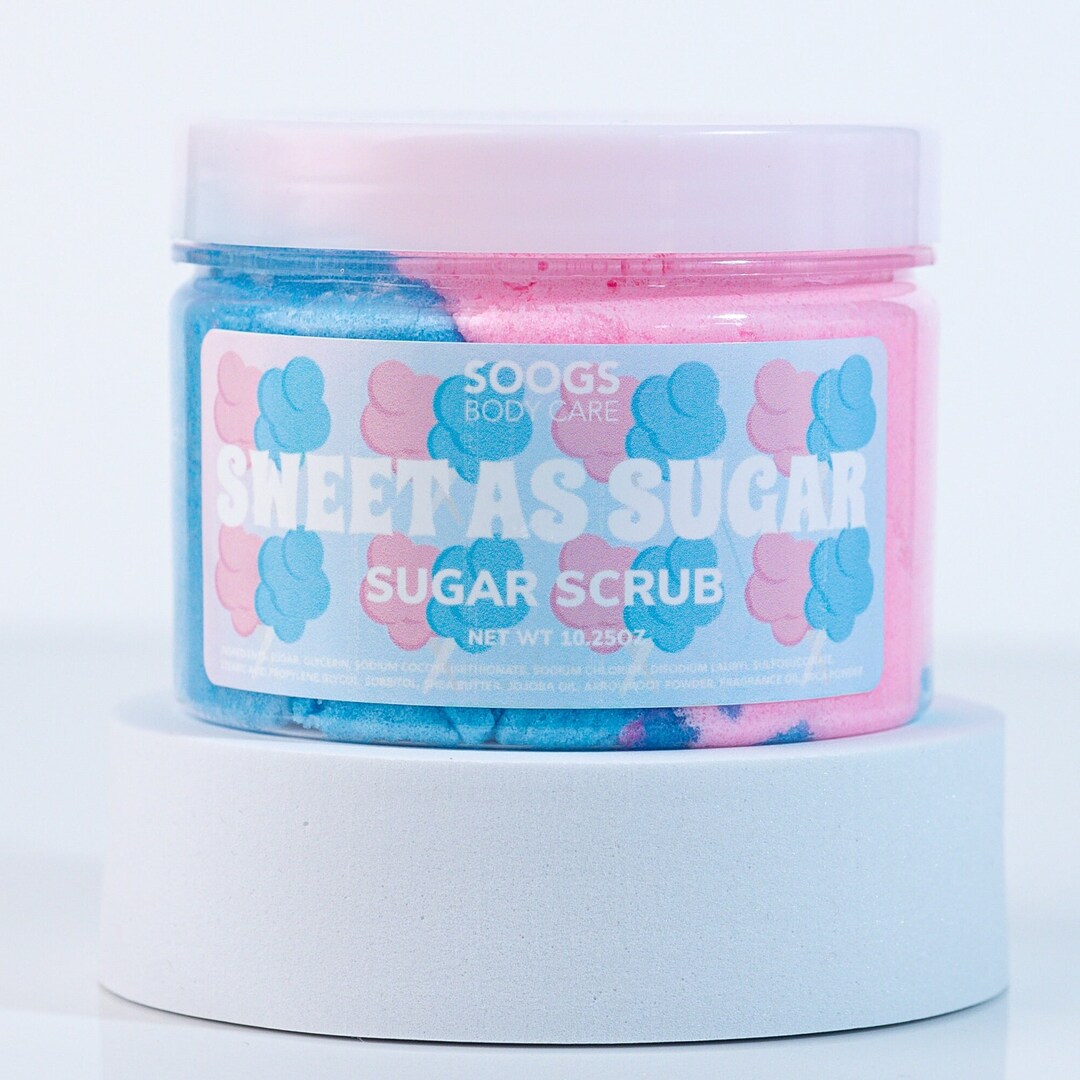 Sweet as Sugar Body Scrub Cotton Candy Scented Sugar Scrub Etsy