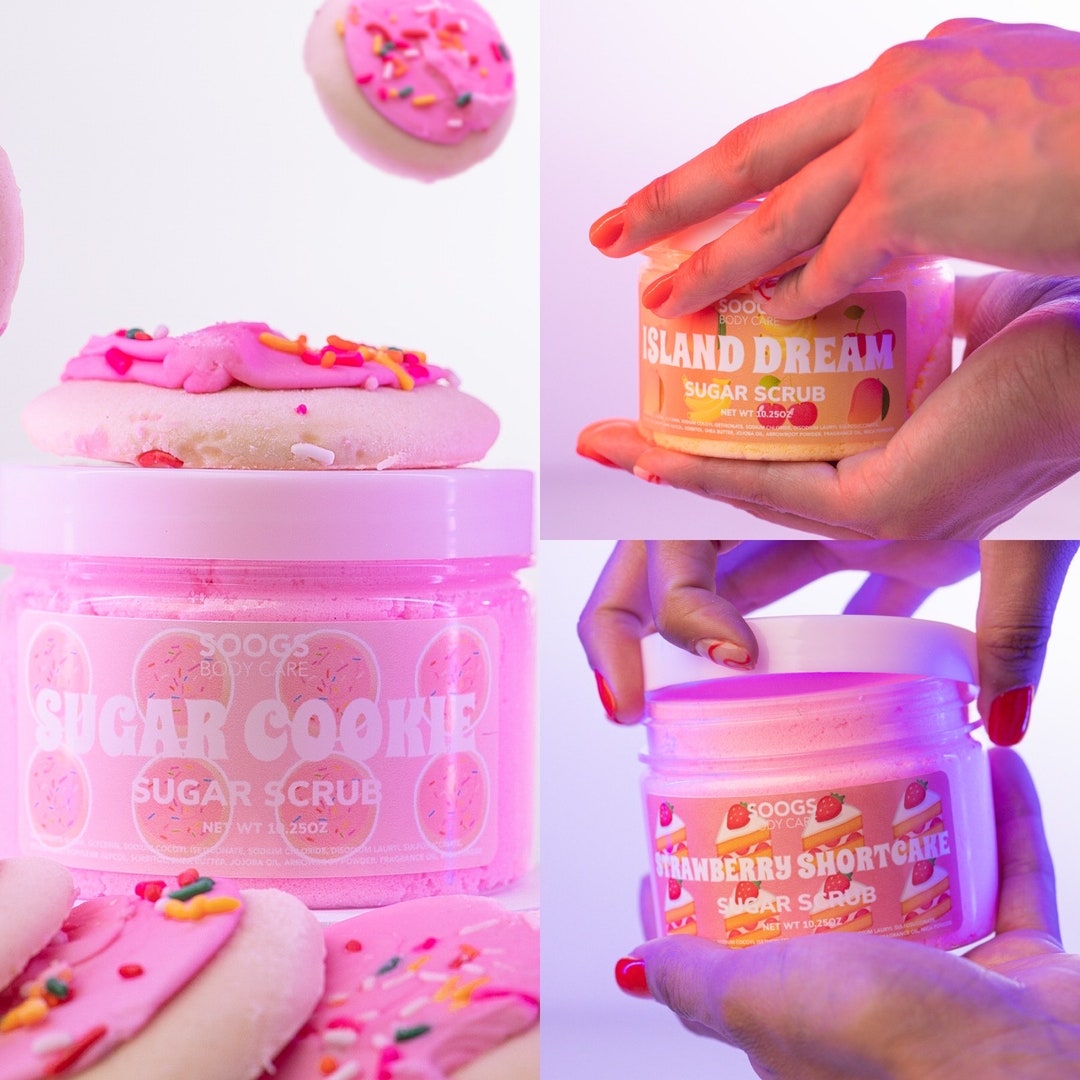 Most Popular Body Scrubs so Exfoliating Colorful Sugar Scrubs Soap