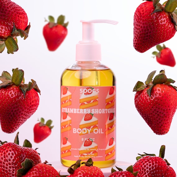 Strawberry Shortcake Body Oil Fragrant Body Oil Moisturizer Cake Scented  Body Oil Perfume Dry Skin Skincare Oils for Body Gift 