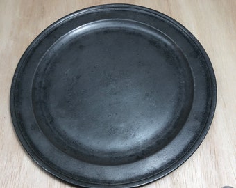 1750 Pewter dinner plate trencher or charger