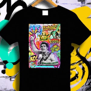 Andre the Giant Graffiti T-shirt, Black & White Wrestling Legend Shirt, WWE Fan T-shirt, Wrestling Gift, Sports T-shirt, Wrestling T-shirt