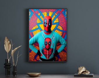 Deadpool Printable Art, Deadpool Poster, Deadpool Print Art, Superhero Marvel Avengers, Super Hero Prints, Boy Nursery Art, Deadpool Art
