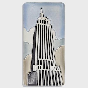 Handcrafted Art Deco Empire State Tile