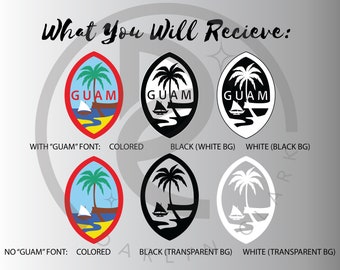 Guam Seal Logo: SVG, PNG Files - Marianas Islands (Digital Download)