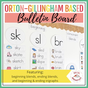 Blends and Trigraphs Bulletin Board | Science of Reading | Orton-Gillingham
