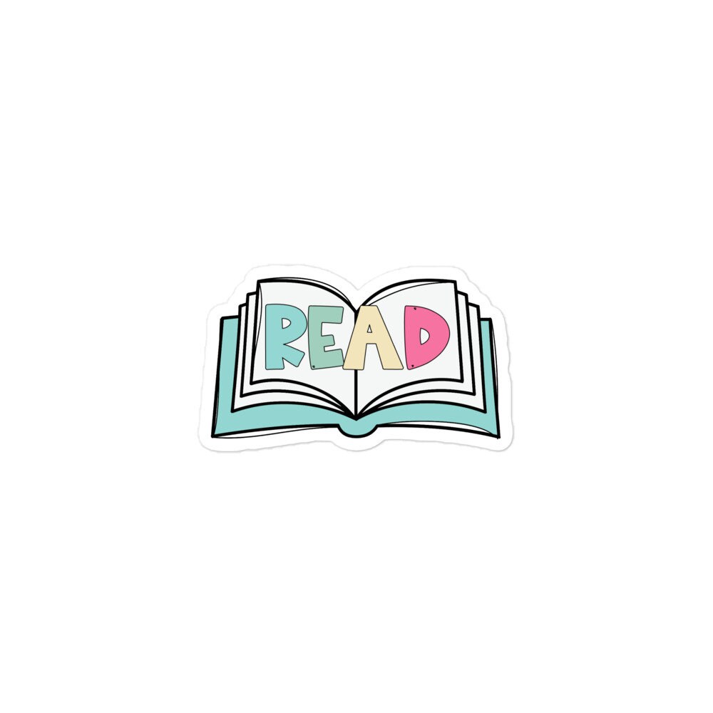 Stiker Let's Read READ Sticker - Etsy