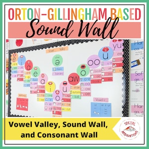 Sound Wall Rainbow Theme | Science of Reading | Orton-Gillingham