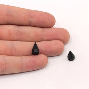 7x12mm Black Spike Charm, Conic Spacer Beads, Spike Spacer Beads, Conic Beads, Jewelry Making, Black Findings, BRB536