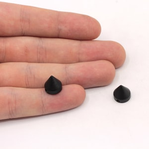 10x10mm Black Spike Charm, Conic Spacer Beads, Spike Spacer Beads, Conic Beads, Jewelry Making, Black Findings, BRB534