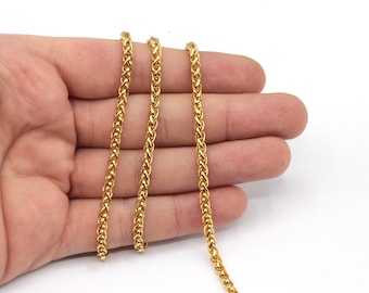 5mm Gold Plated Link Oval Chain, Gold Link Chain, Bulk Chain, Open Link Chain, Gold Oval Chain, Gold Plated Chain, MTxx