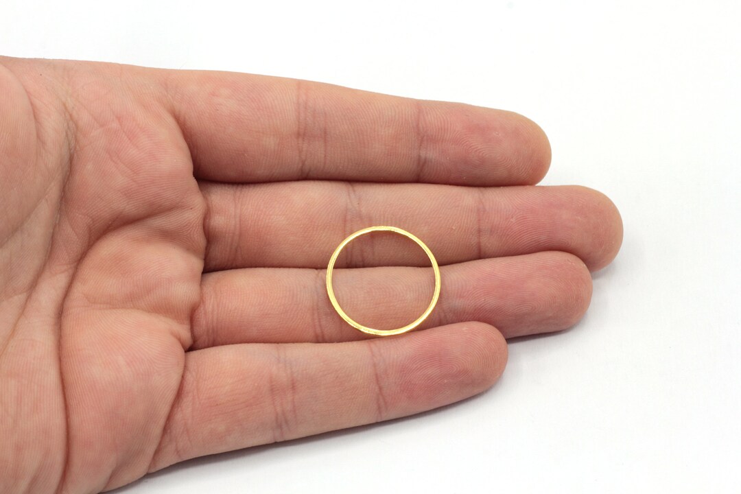 21mm Gold Circle Link, Round Closed Ring, Round Connector, Blank Round ...