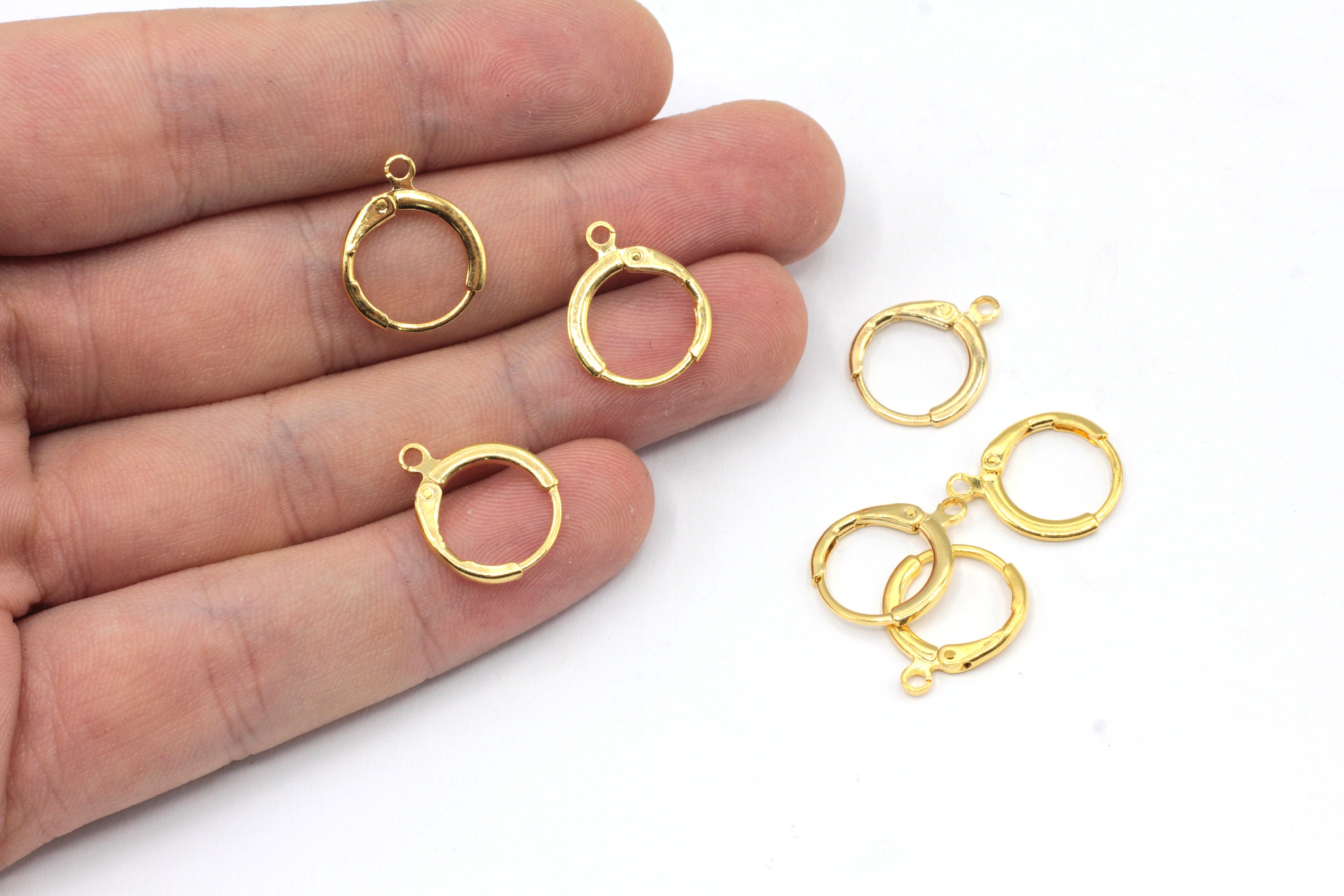 140pcs Hoop Earring Findings, Beading Hoop Earring Components with Earring  Hooks and Jump Rings for Earring Jewelry Making (Platinum & Goldend) 