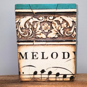 Sid Dickens Memory Block T-138 “Melody” (Retired 2008) – Vintage Music Wall Art, Chateaucore Decor