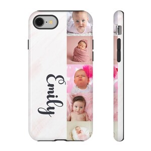 Coque de téléphone personnalisée avec photo pour bébé, coque personnalisée pour bébé, cadeau photo souvenir pour les nouveaux parents, cadeau unique pour baby shower, décoration mignonne