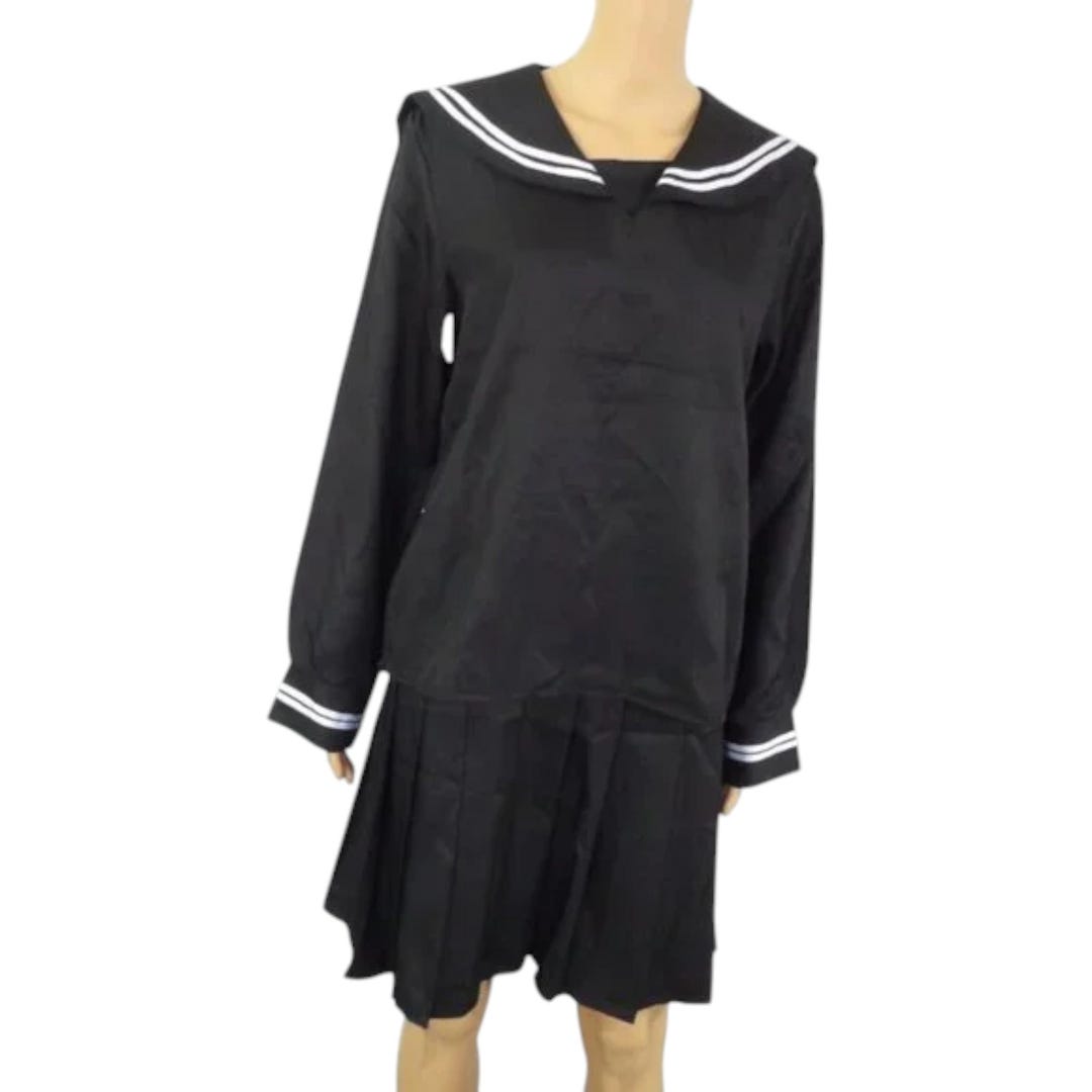 Japanese red sailor flower embroidered school uniform t-shirt/skirt SD00840