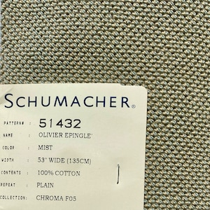 SCHUMACHER - OLIVIER EPINGLE 51432 in Mist - Designer Fabric 26in. x 26in.