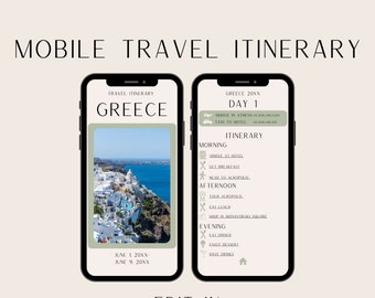 Vacation Planner Template, Travel Itinerary Template, Editable Itinerary, Printable Travel Planner, Trip Planner