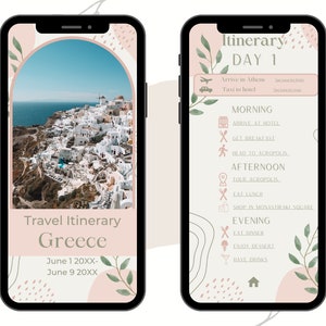 Travel Itinerary Template, Vacation Planner, Printable Travel Planner, Trip Planner