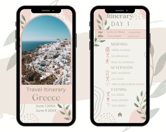 Travel Itinerary Template, Vacation Planner, Printable Travel Planner, Trip Planner