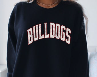 Custom School Mascot Sweatshirt, Personalized Distressed Spirit Wear Crewneck, Teacher Gameday Shirt, Gameday Gear, Mom Game Day Appare