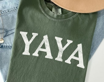 Yaya Shirt, Yaya T-Shirt, Mother&#39;s Day Shirt, Grandmother Tee, Greek Yaya T-Shirt, Gift for Grandma, Suprise Baby Announcement
