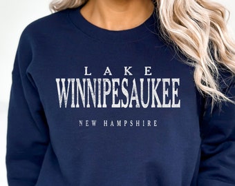 Lake Winnipesaukee Sweatshirt, New Hampshire Crewneck Pullover