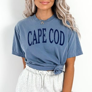 Cape Cod Comfort Colors Tee, Distressed Cape Cod T-Shirt, Massachusetts Vacation Shirt, Beach Pullover, Trendy Preppy Shirt, Bachelorette