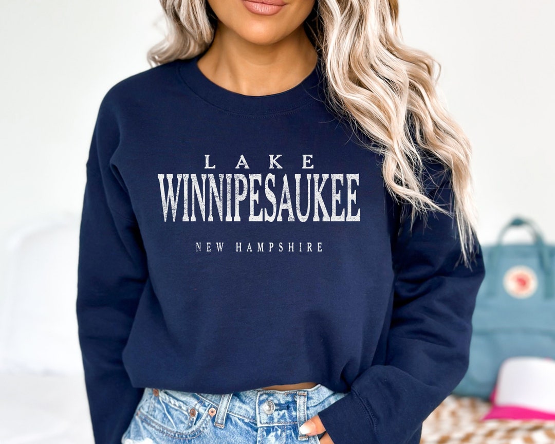 Lake Winnipesaukee Sweatshirt, New Hampshire Crewneck, Lake Coverup