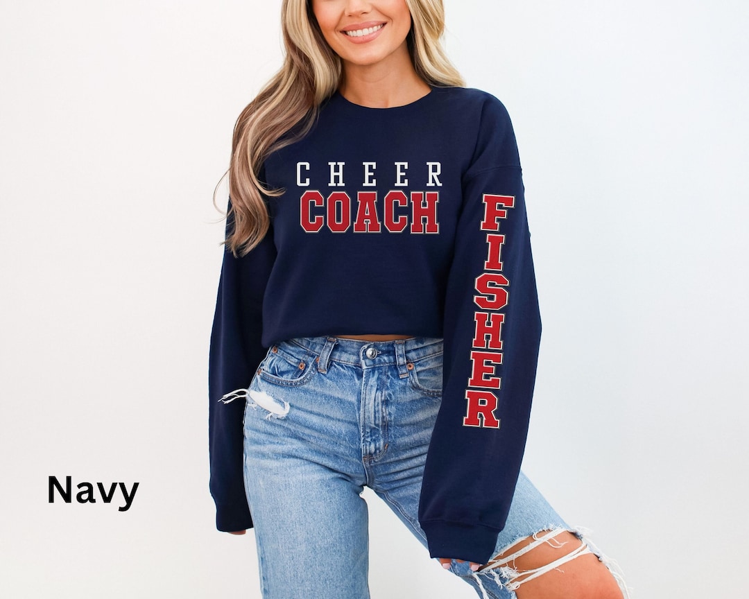 Personalized Cheer Coach Sweatshirt, Cheer Coach Crewneck, Names on