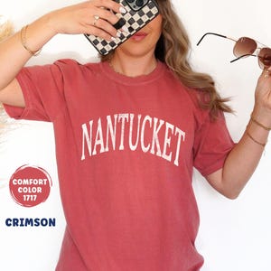 Nantucket Comfort Color Shirt, Nantucket Vacation Shirt, Massachusetts Vacation Shirt, Beach Pullover, Trendy Preppy Bachelorette, Gift Idea