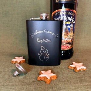 Hip flask engraved Christmas market - personalized
