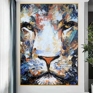 Lion, Acrylic Painting, Hand Painted