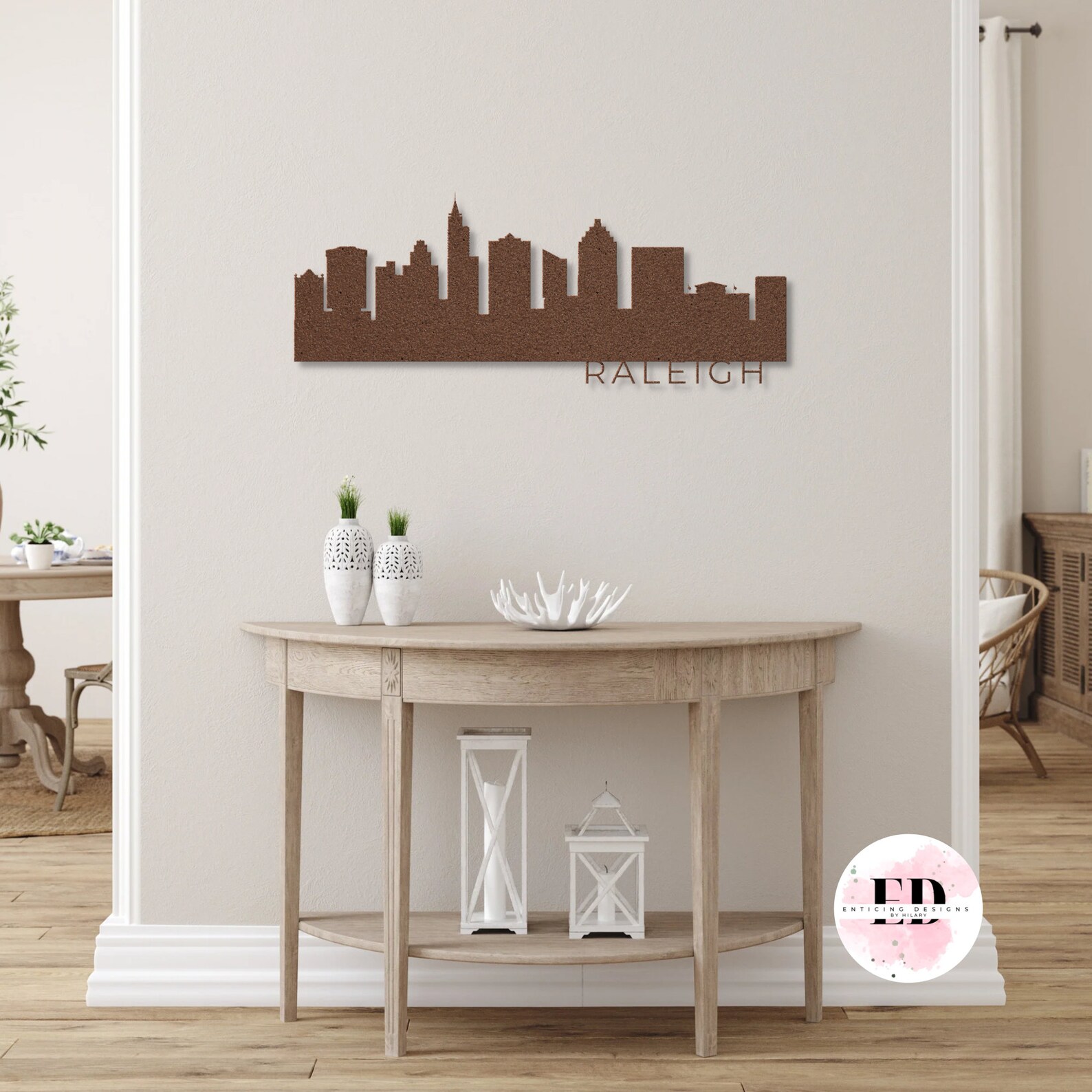 Raleigh Metal Art Raleigh Skyline Art Raleigh NC Wall Decor Etsy