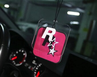 Rockstar R Star Acrylic Car Air Freshener Decoration