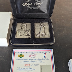 1996 Oberdeck Michael Jordan .999 Fine Silver Highland Mint Limitierte Auflage nur 1000 gemacht!