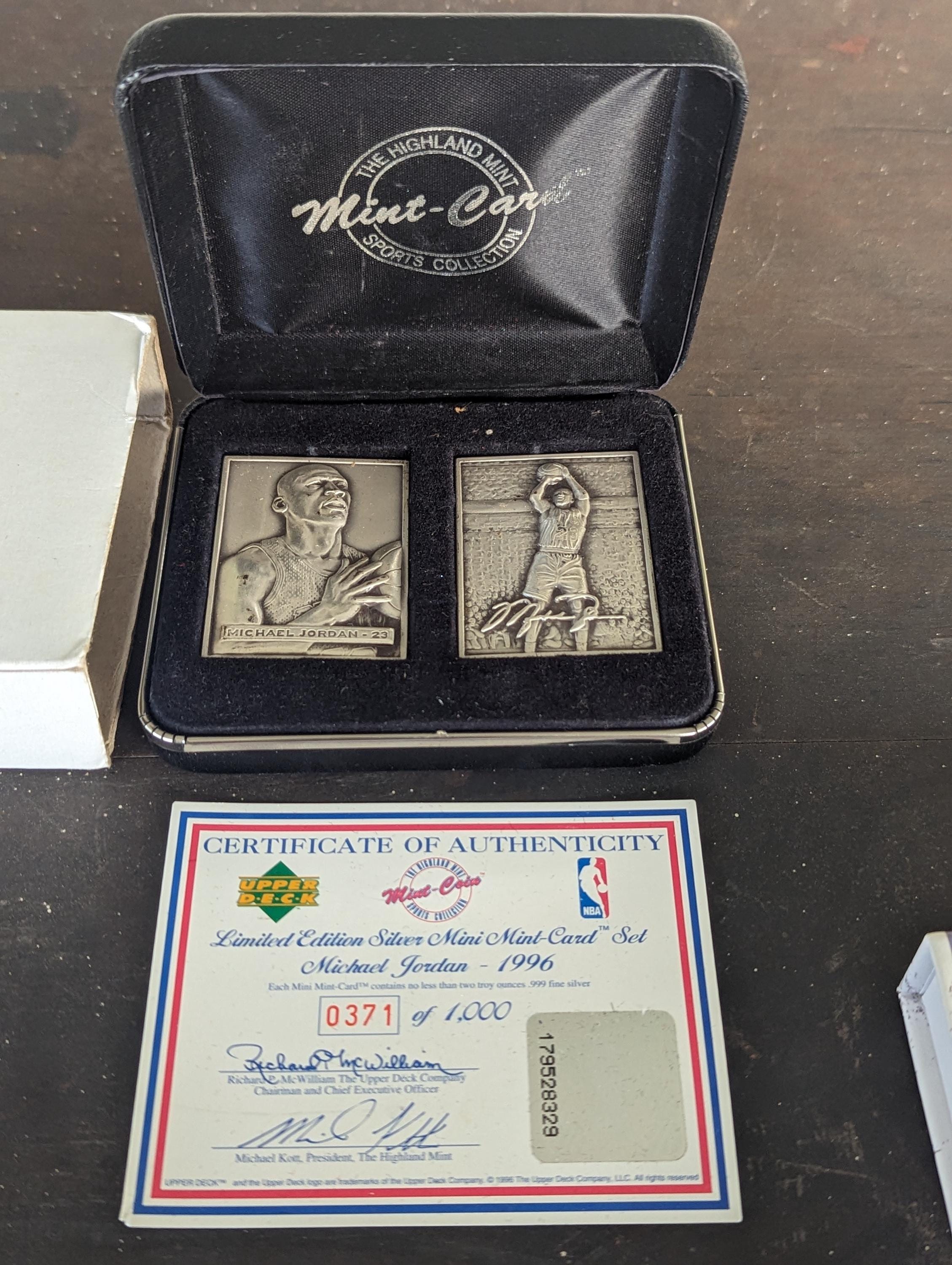 1996 Upper Deck Michael Jordan .999 Fine Silver Highland Mint