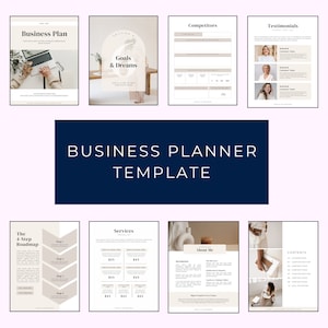 Small Business Plan Template | Small Business Planner Printable | Start Up Business Plan | Editable Canva Template