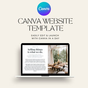 Verkaufswebsite | Canva Website Template Coach | Canva Website Template Business | Marketing Template | Small Business Website |
