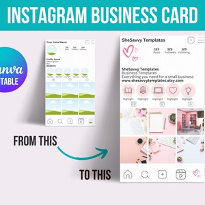 Instagram Business Card 2023, IG Business Card, QR code Business Card, Instagram Business Card Template