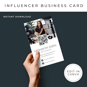 Instagram Business Cards | DIY Canva Business Card Template Design | IG Influencer Cards | Small Business Digital Cards |  Business Cards