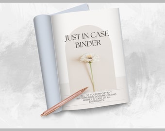 Emergency Binder | What If Binder | End Of Life Planner | Household Binder | Document Organizer | Last Wishes | Death and Medical Binder