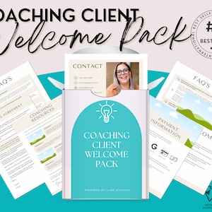 Coaching Client Welcome Pack, New Client Onboarding Bundle, Virtual Assistant, Social Media Manager, Business Coach