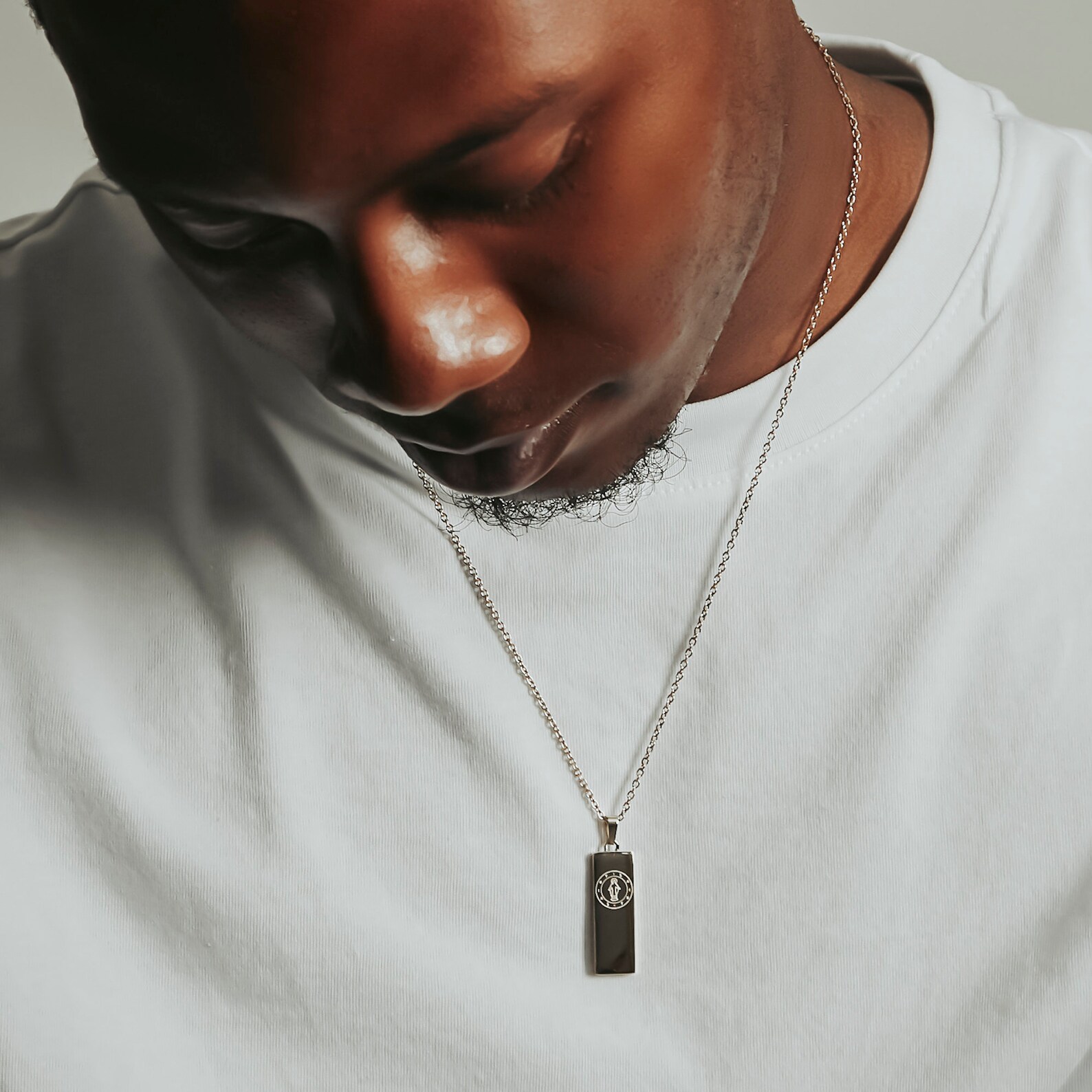 18K Gold Ingot Necklace Mens Necklace by SAINT XII Etsy