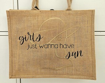 Jute beach bag