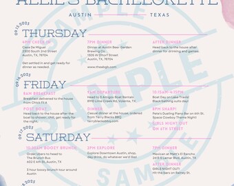 Cowgirl Bachelorette Itinerary Template | Editable 4-Day Rodeo-Themed Canva Planner | Western Weekend Trip | Digital Download