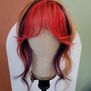 The &quot;Velma&quot; Professionally Coloured Human Hair Clip-In Curtain Bangs