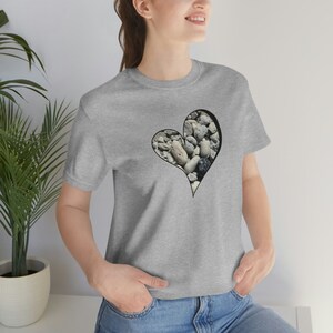 Coral Heart Unisex Jersey Short Sleeve Tee