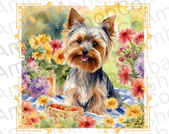 Acquerello Yorkshire terrier cane Yorkie png Yorkshire terrier clipart Yorkie amante regalo cane Clipart Yorkshire Terrier illustrazione cane png